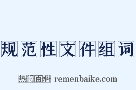 规范性文件组词是什么意思的图片